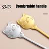 Cat Shaped Handle Spoon Coffee Spoon, Stainless Steel Paw Claw Teaspoon, Embossed Design Multi-Color Electroplated Stirring for Ice Cream Yogurt