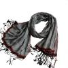 Linen Women'S Scarf Hemp Gray Effect, Fashionable And Versatile Oversized Long Shawl