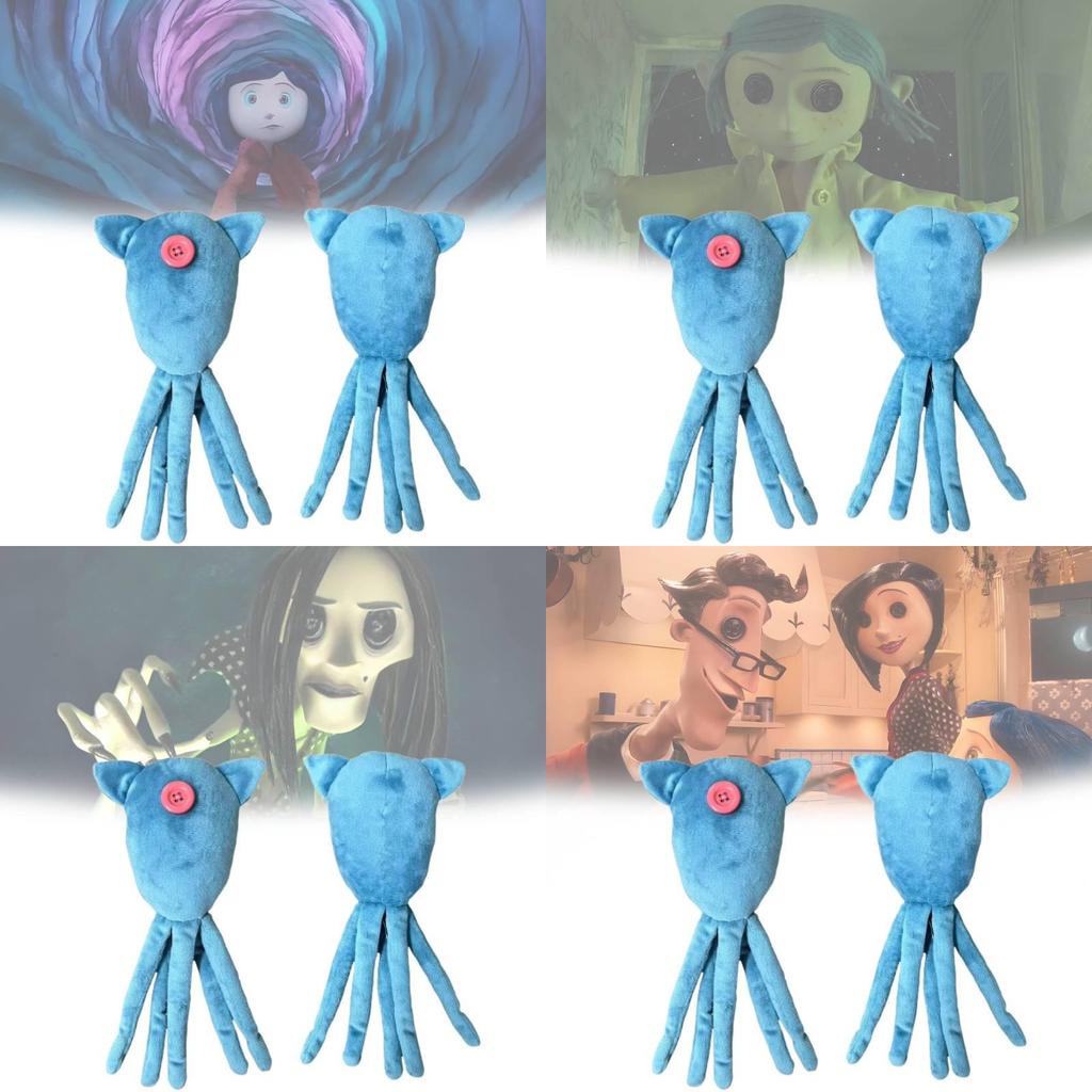 Adorabile Peluche Calamaro Coraline con Morbido Tessuto di Cristallo di Velluto per Bambini
