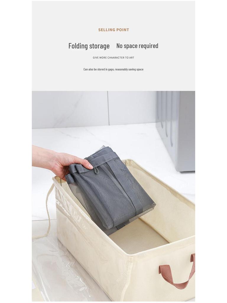 Foldable Wall-Mounted Laundry Hamper - Portable, Large Capacity Storage for Bathroom