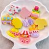 10 Pcs New Cute Kite Hat Mushroom Dining Car Series Flat Back Resin Scrapbooking DIY Jewelry Hairpin Craft Decoration Accessorie