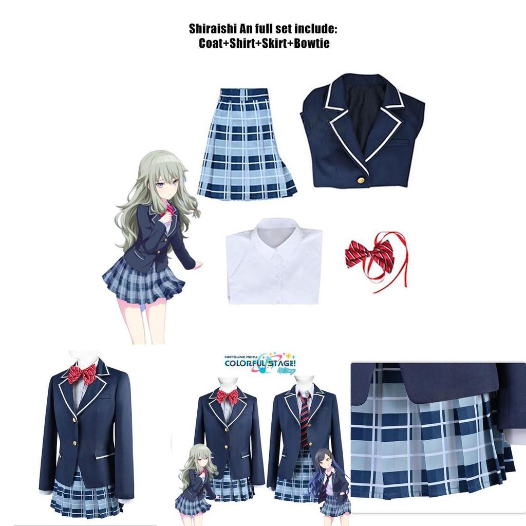Shiraishi An Kusanagi Nene Cosplay Costume School Uniform Outfit For Carnival