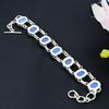 Milky Opal Gemstone Handmade 925 Sterling Silver Jewelry Bracelet 7-8" KG-302