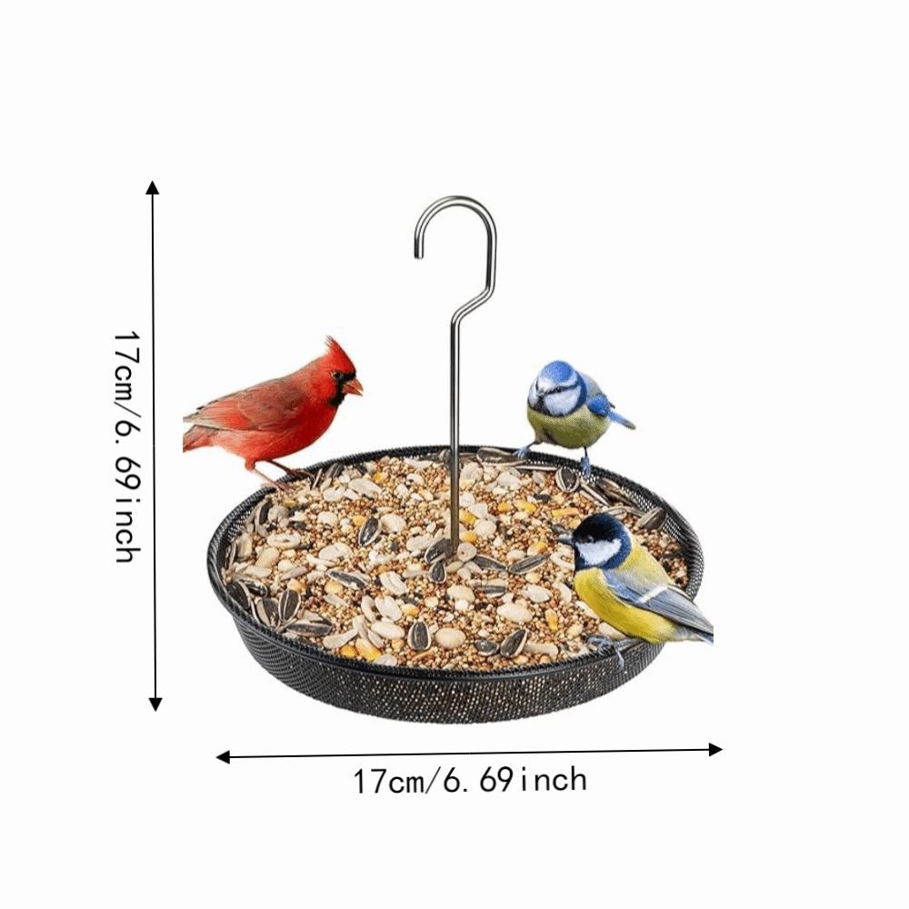 Large Capacity Hanging Bird Feeder Rustproof Bird Food Tray Creative Wild Bird Feeder  Courtyard