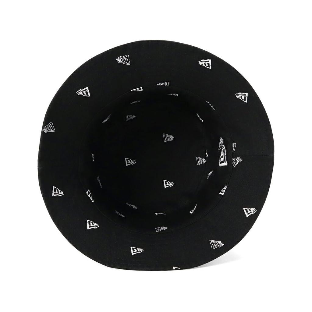 New Era BUCKET01 RV FLAG MONOGRAM BLK Reversible Bucket Sizes NER36C4151 Hat, Black, M/L, 14388505,