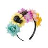 Simulated Flower&Skull Thin Side Headband Halloween Hair Hoop Fashion Women Wedding Party Photography Hairstyle Headwear
