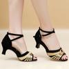 Fashion Latin Dance Shoes Woman 5cm High Heel Summer Shoes Tango Ballroom Dance Shoes