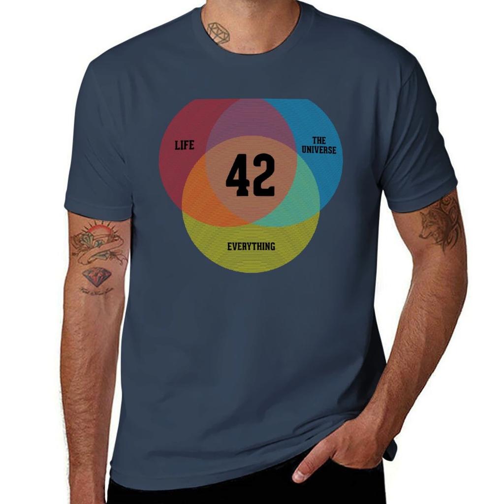Venn-Diagramm: Leben, das Universum & Alles T-Shirt T Shirt Für Mann T Shirts Designer T-Shirt