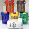300ML Students Portable Kettle Mini Straw Cup Couple's Mug Cold Hot Drinks Thermos Cup Perfect for Gym, Hiking, Traveling.
