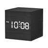 Wooden Digital Alarm Clock with Temperature LED Bedside Clock USB/Battery Powered LED Clock Art Ornament for Office Room Decor