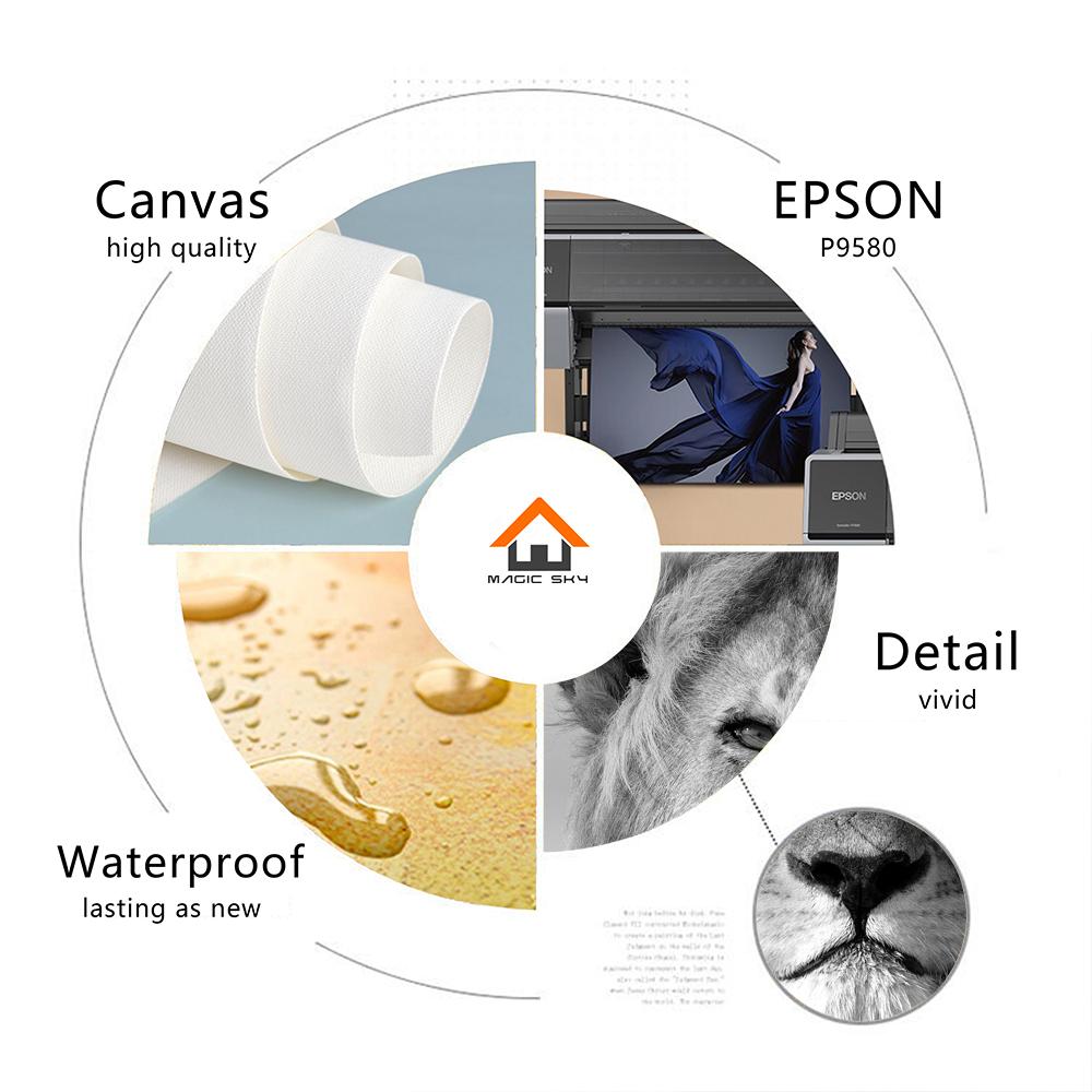 Monstera Leaf Green Plant Poster Animal Lion Leopard Horse Photos Nordic Decorative Paintings Canvas Wall Art Picture Home Decor