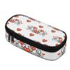 Pencil Pouch High Capacity 300D Polyester Zip Around Closure with Mesh Pocket Removable Divider and Pen Slots for School and Study