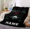 Custom Name Nightmare House Flannel Blanket Throw Blanket Soft Warm Sofa Bed home Decor Unique Gift