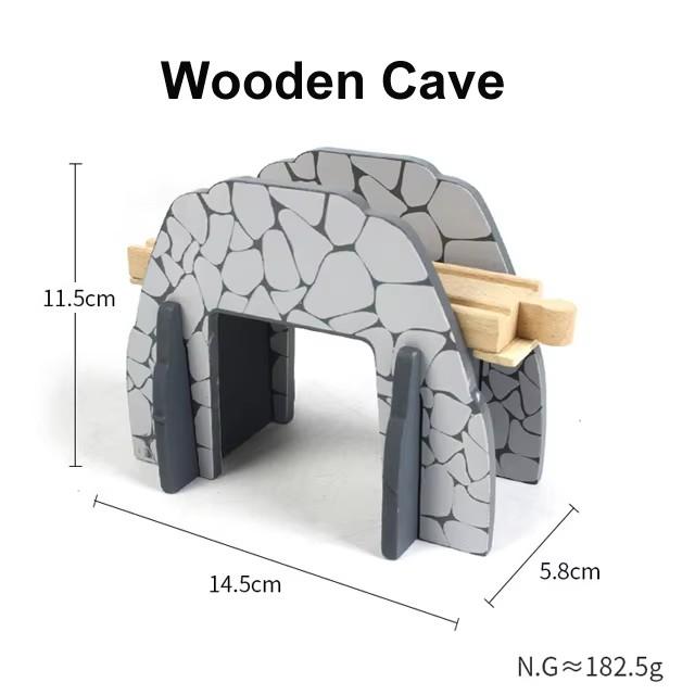 Wooden Track Accessories All Kinds of Wooden Bridge Tunnel Station Fit for Brand Wooden Train Tracks Railway Toys for Kids