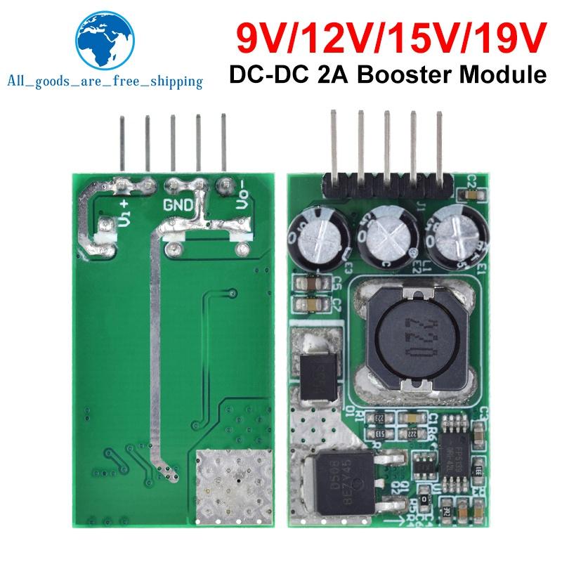 DC-DC Boost Module TZT DC 2.7V-15V To 9V 12V 15V 19V 2A Step-Up Power Module For DIY Solar Charger Lithium Battery
