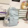 Girls Mini Backpack Nylon Drawstring With Bow For School And Travel