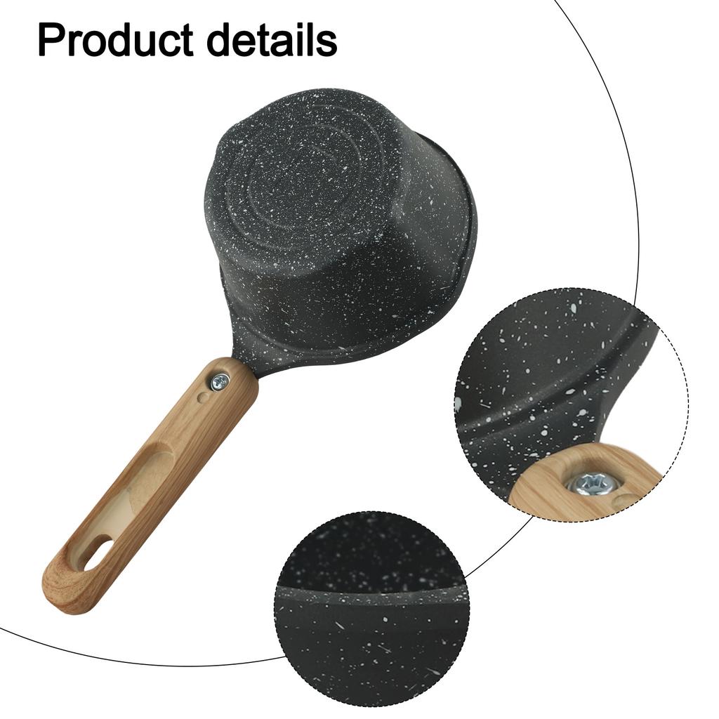 Utmärkt för köksanvändning Gjutaluminium Hot Pot Design med handtag av bokträ Gjutaluminiumkastrull Non-stick kokkärl