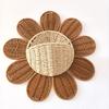 Sturdy PP Rattan Wall Hanging Basket Featuring Sunflower Decoration For Flower Presentation And Household Storage