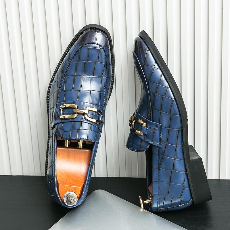 Fashion Punk Style Men Casual Shoe Fashion Business Dress Loafers Handmade Moccasins Elegantes Male Slip on Flats Fashion Driving Shoes