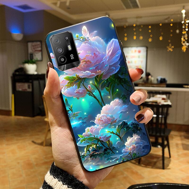 Natura kwiat piwonia róża etui na telefon do OPPO Reno 10x zoom 9 8 Pro 7 Pro 6 6Pro 5 4 Pro 3 Pro 2 2Z 7lite 8lite Reno 5 Z