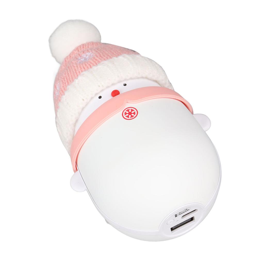 Handwärmer Multifunktional Wiederaufladbar Schneemann Handwärmer 6000mAh Powerbank für Kalten WinterPink