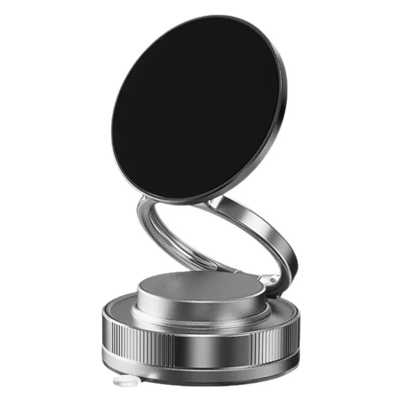 2026 Magnetic Car Phone Holder with High-Quality Aluminum, Suction Cup Vacuum Mount