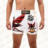Mens Quick-Dry Muay Thai Shorts With Print Design Boxing Martial Arts Training Competition