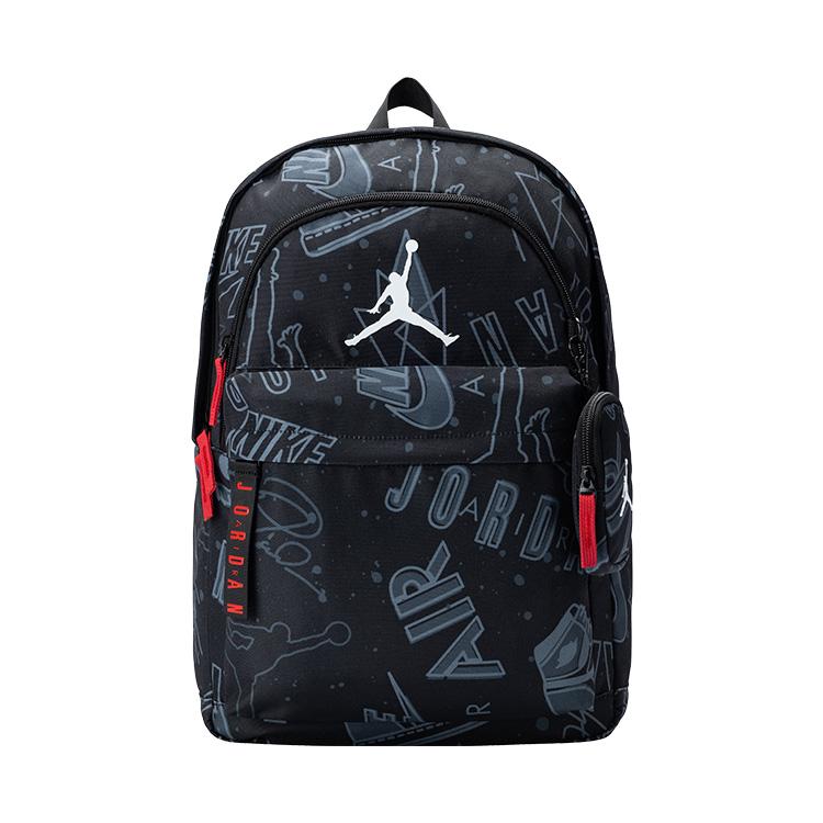 New Jordan Polyester Backpack Regular Unisex Graffiti Black JD2513167GS-002