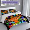 3pcs Sprunki Game pattern bedding set duvet cover set includes duvet cover &pillowcases, perfect all season bedroom decoration & gift