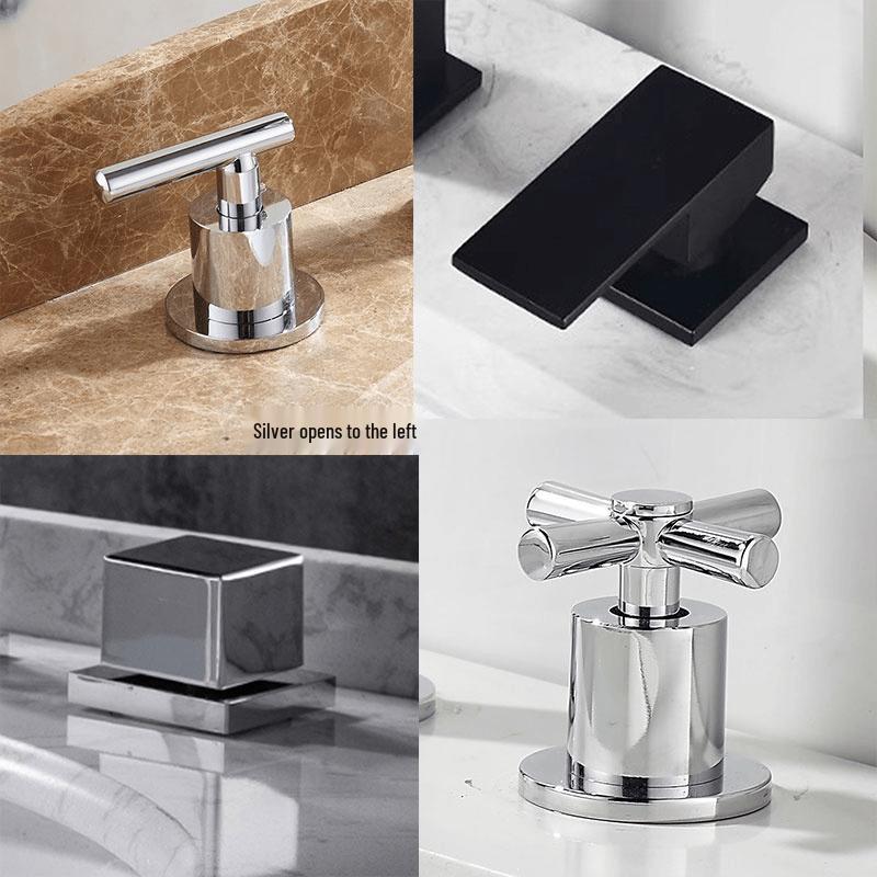 Porcelain Gold All-Copper Single-Handle Basin Faucet