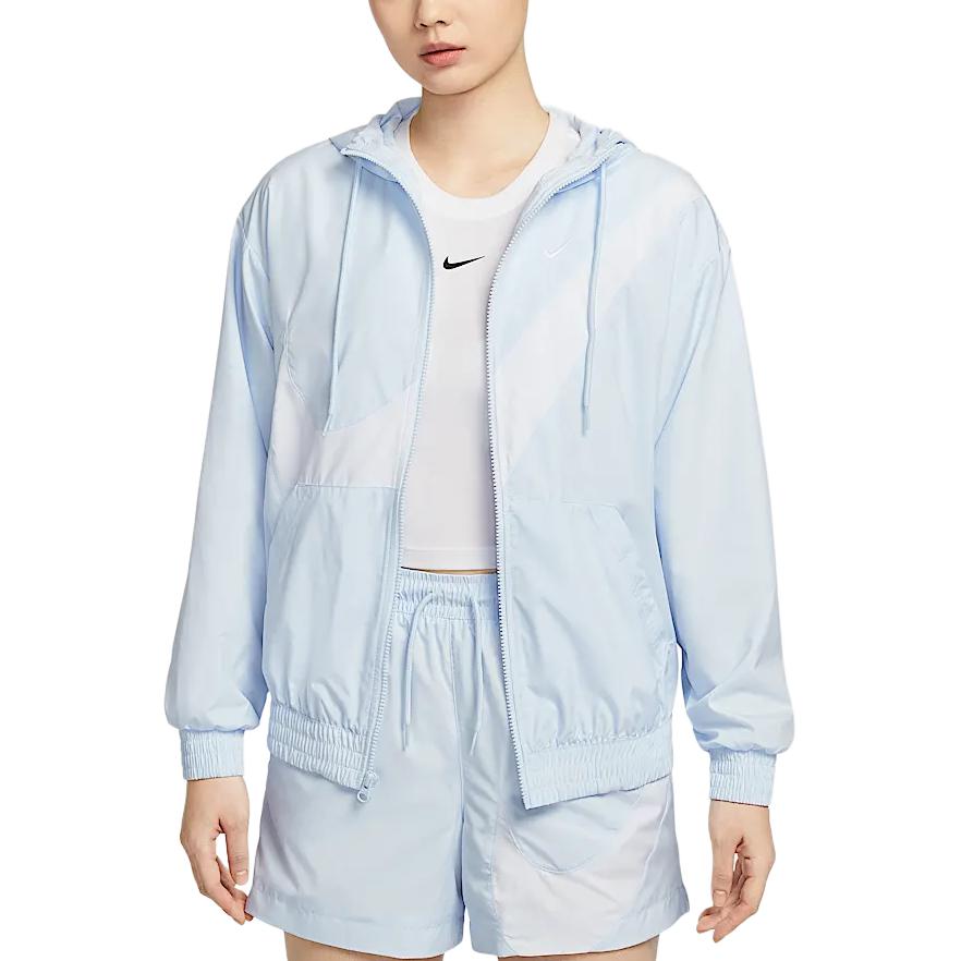New Nike Sportswear Classics Jacket Women's Purple Blue/White HM8972-423