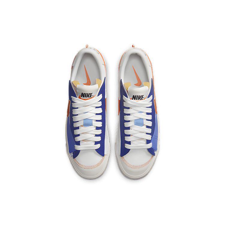 Nike Blazer Low 77 Jumbo Deep Royal Safety Orange Men Sneakers White Safety-Orange-Sail-Deep-Royal-Blue-Medium-Blue DV9122-181