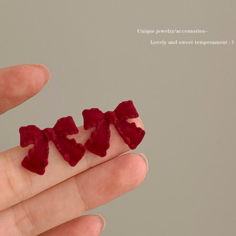 Punkt Samtband Silbernadel Ohrringe S925