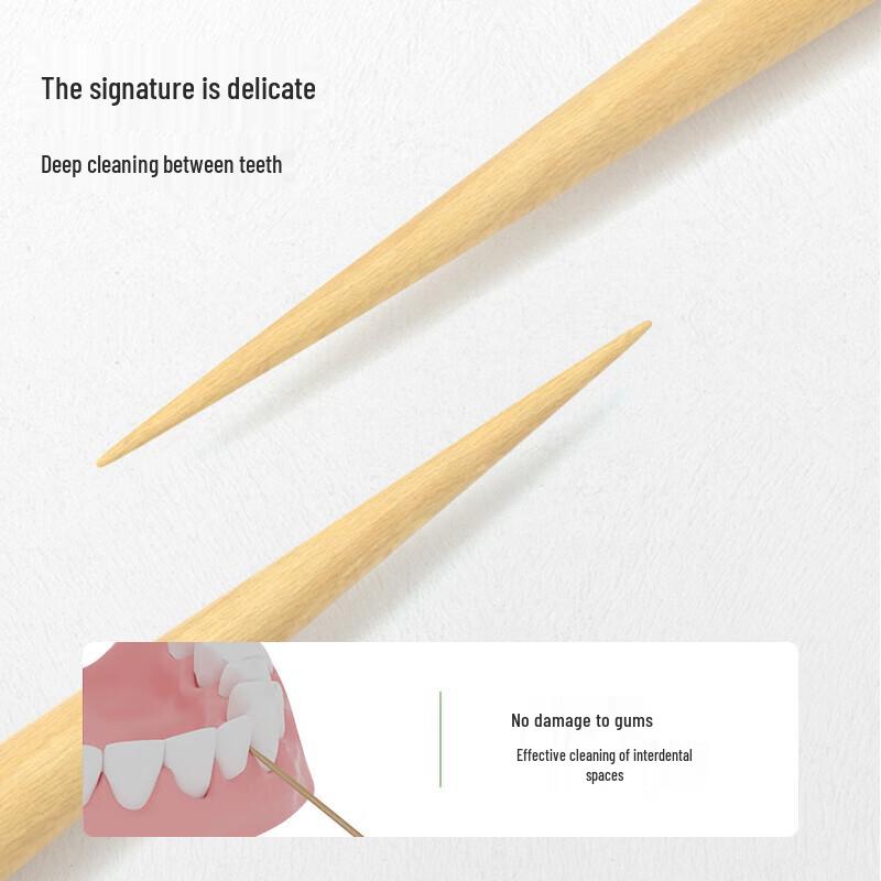 Meiliya Bamboo Double-Headed Dental Toothpicks, 3x300 Pack