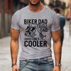 2024 Lustige Designs T-Shirts Biker Papa Nur Cooler Grafik T-Shirts Männer 90er Vintage Kleidung Vatertagsgeschenke Klassisches T-Shirt