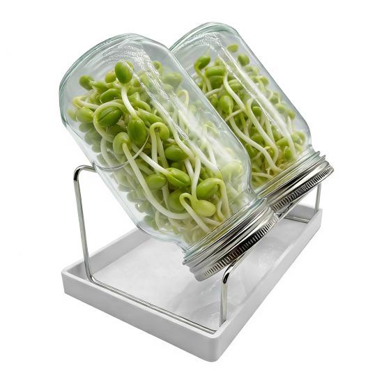 Кришка для пророщування з широким горлом 70/86 мм, кришка для вирощування паростків квасолі з нержавіючої сталі, банка для пророщування насіння квасолі, сітчаста кришка-сито