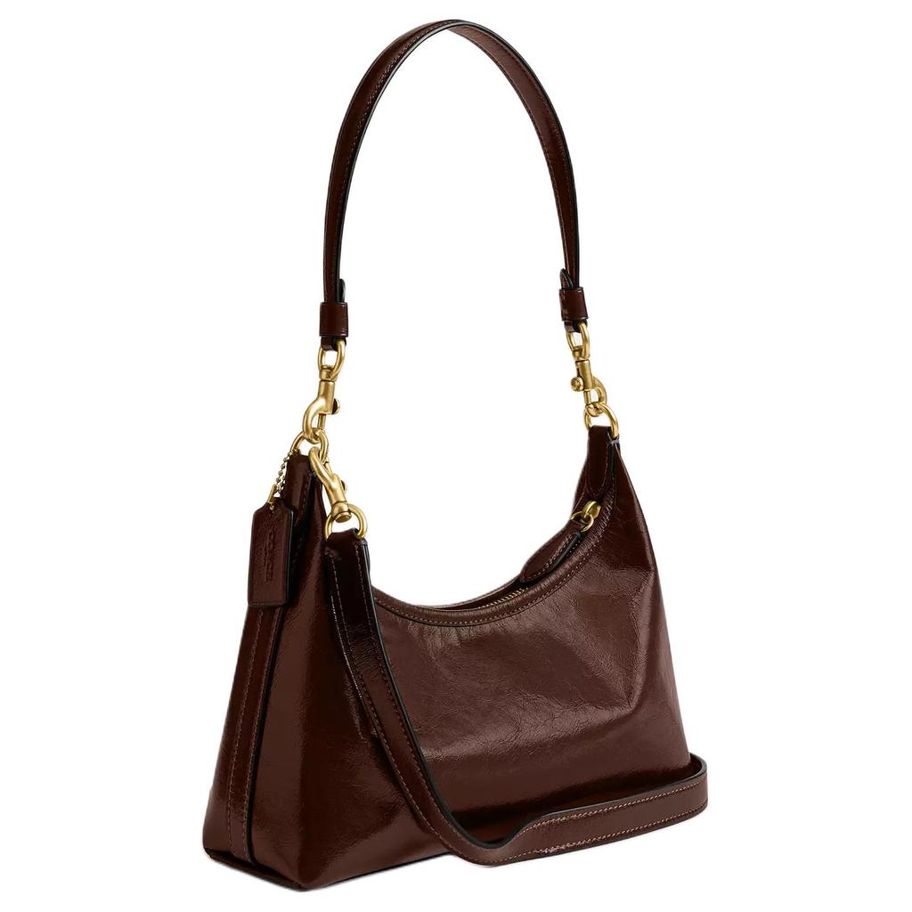 Coach Juliet 25 Metal Logo Detachable Shoulder Strap Leather Tote Bag Large Women handbags Maple CAD75-B4MPL