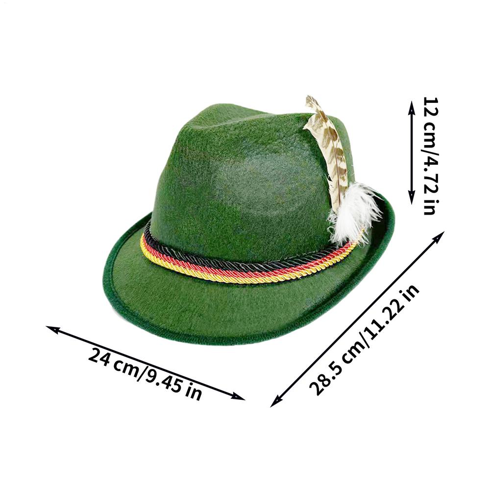 Unisex German Hats for Oktoberfest Non-Woven Headgear Oktoberfest Party Hat for Adults Party Halloween Carnival Cultural Event