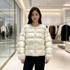 Womens Short Puffer Jacket 2026 Winter Loose Fit Round Neck Duck Down Coat Petite Plus Size