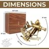 20.32 cm Brass Nautical Gold Sextant Navigation Instrument  Marine Navigation Astrolabe Marine Instrument Gift For Dad