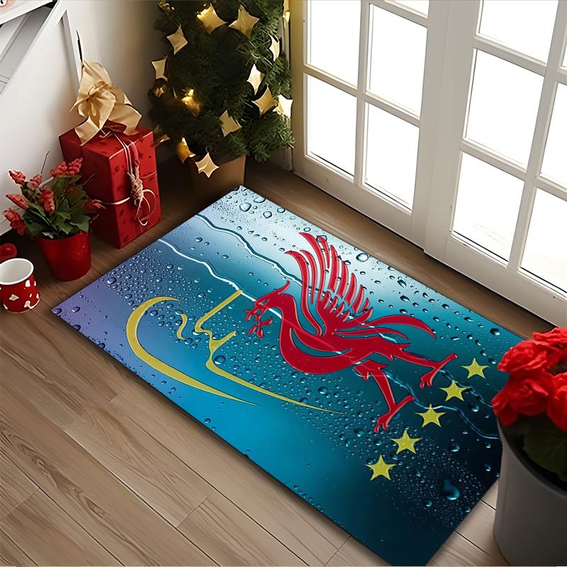 1 Stück Teppich für den Boden, geeignet für das Büro, Liverpool FC Teppich, Vielseitiger bedruckter Stuhlunterleger, Langlebiger Teppich für das Sofa zu Hause