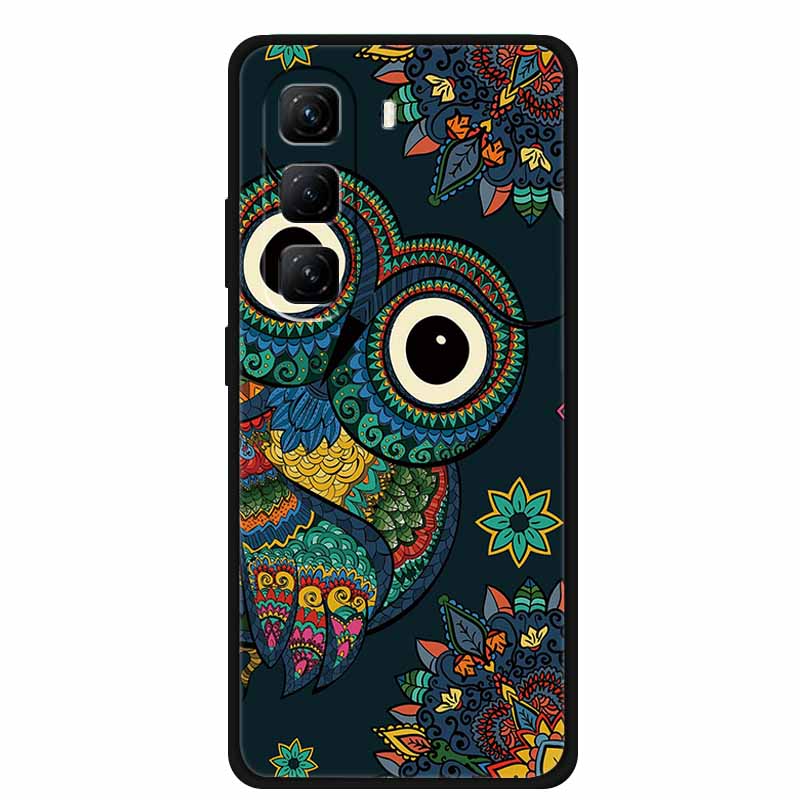 For Infinix Hot 60 Pro+ Case Cool Cartoon Soft Silicone TPU Black Cover For Infinix Hot 60 Pro Plus ShockProof Phone Case X6886