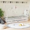 VidaXL Bed Frames for Children, Single Bed with Slatted Base, Bedroom Furniture, Scandinavian, White 80x200 Cm 834466