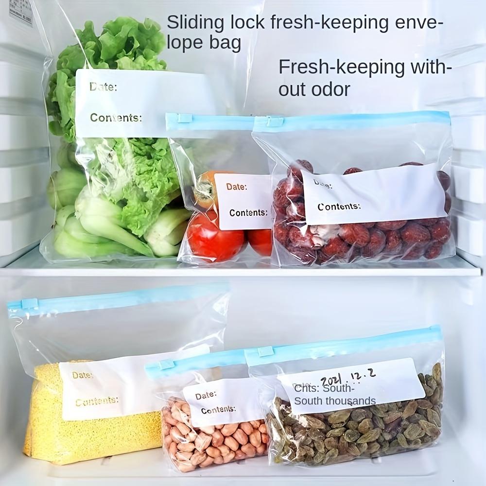 45pcs Reusable Leakproof Freezer Bags with Zipper Lock - Freshness-Sealing Food Storage Pouches for Kitchen Organization
