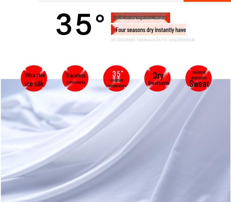 Men's Ice Silk Triangle Briefs: Transparent, Sexy, Solid Color, Loose Waistband.