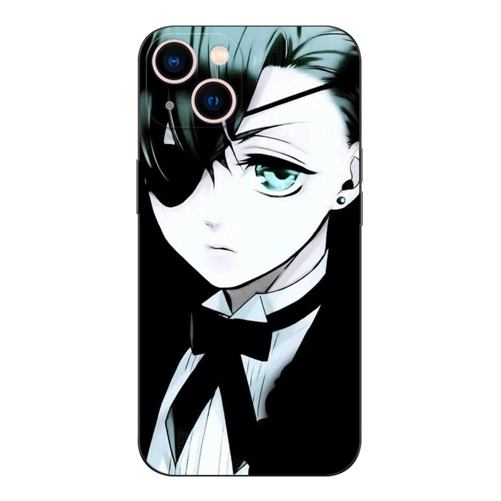 Black Tpu Case For Xiaomi Redmi 5 5plus 6 6a 7 7a 8 8a Back Cover Black Butler