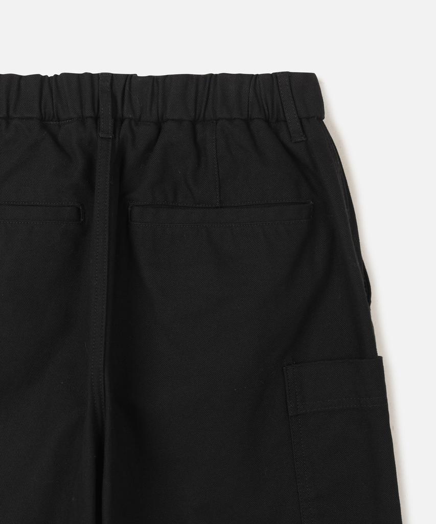 247Silijeu [247 X Vana] Half-Set Cotton Surge Pocket Pants Black