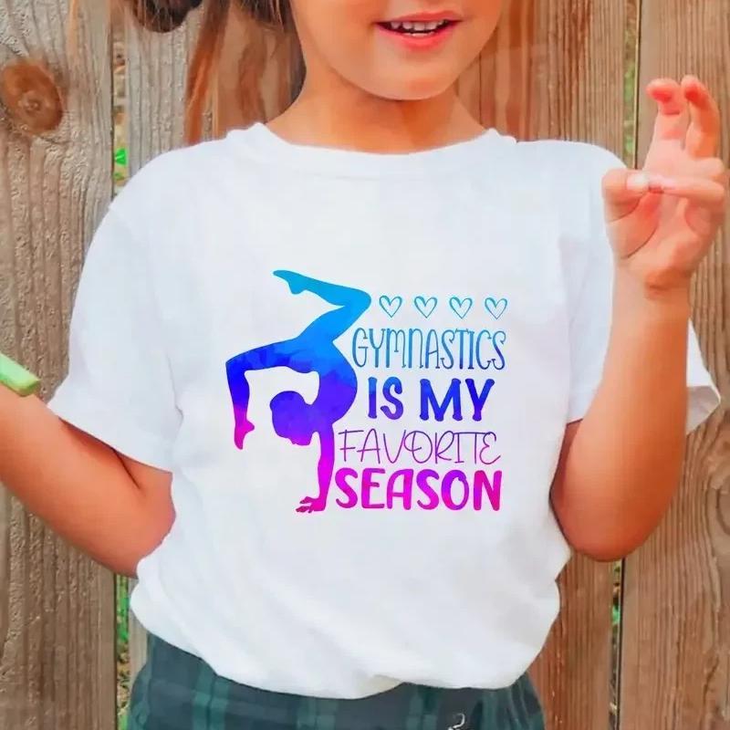Boys T-shirt Girls Kids Rhythmic Gymnastics Printed T-shirt Modal Clothing Short Sleeves Boys Clothes