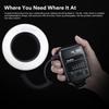 Godox Makro-Ringblitz Recycle 5800K Speedlite mit 8 Objektivadaptern Kompatibel mit und Panasonic ML-150II Blitz, Leitzahl 12, 0,1-2s Zeit, Ringe, Nikon, Sony,