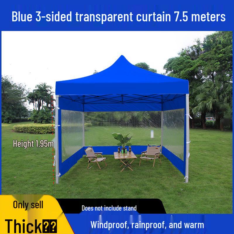 Transparent Tent Side Panel: Windproof & Waterproof Outdoor Canopy Enclosure with Thick Fabric and Durable Edging